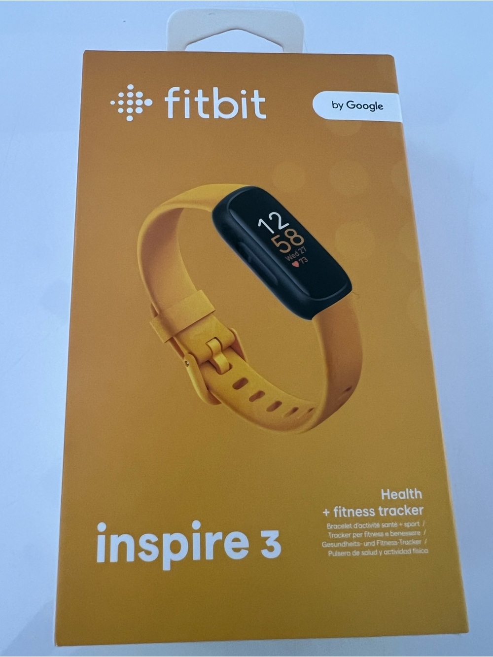 Inspire Orange Fitness Tracker by Inspire - Black Display